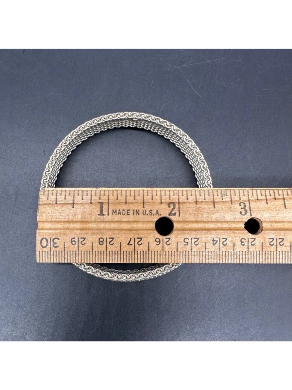 Vintage Mesh Bracelet Sterling Silver 925 Unisex GC Elegant Minimalist Modern - Picture 6 of 8